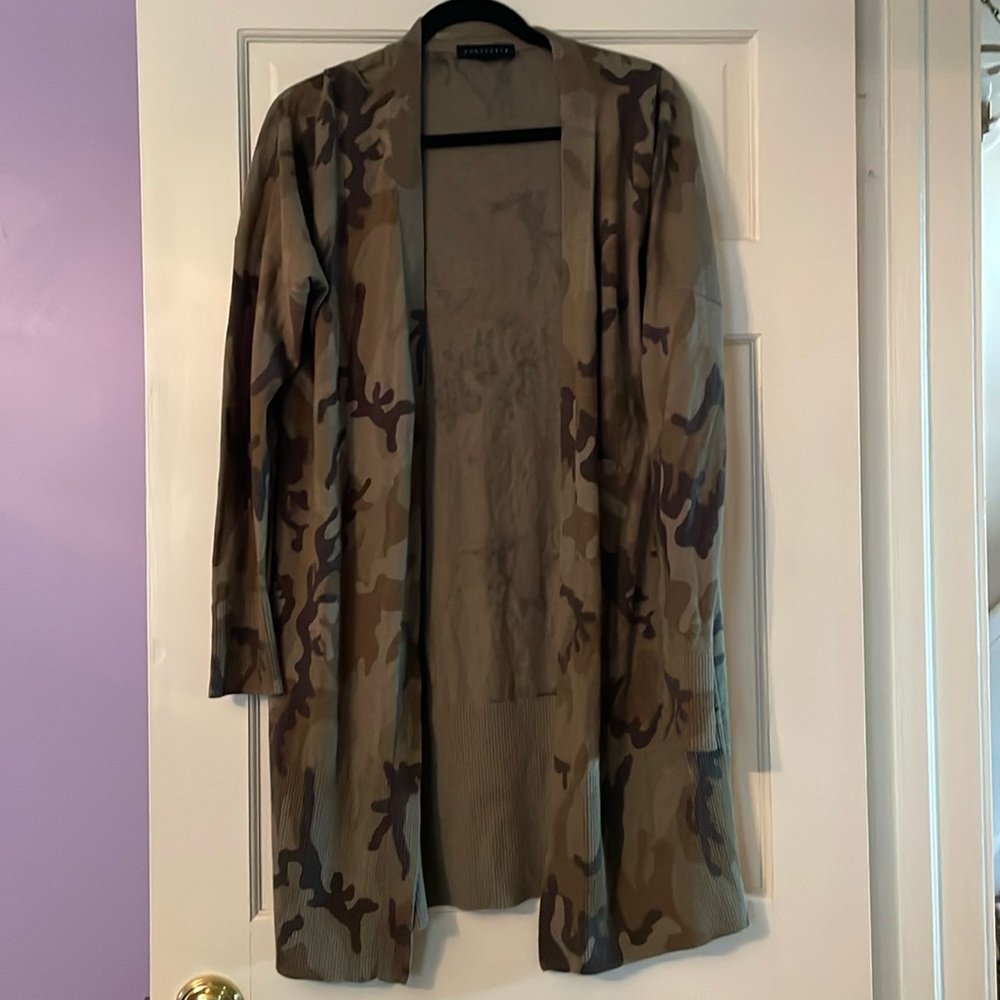 Sanctuary long camo cardigan